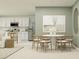 Open-concept dining area next to the modern kitchen with views of the living area, perfect for entertaining at 2759 Pioneer Trl, Eagle Lake, FL 33839