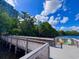 Waterfront dock featuring serene lake views and colorful chairs offers relaxation at 13415 Blue Heron Beach Dr # 1006, Orlando, FL 32821