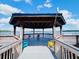 Scenic gazebo on the water features colorful seating and tranquil waterfront views at 13415 Blue Heron Beach Dr # 1006, Orlando, FL 32821