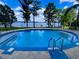 Relaxing 4-foot deep pool with stainless steel handrails and water views at 13415 Blue Heron Beach Dr # 1006, Orlando, FL 32821