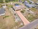 A high shot showing the house and the pool surrounded by the lawn at 6531 Red Grange Blvd, Indian Lake Estates, FL 33855