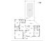 Floor plan showing layout of house, screened in porch and pool at 6531 Red Grange Blvd, Indian Lake Estates, FL 33855
