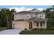 Charming two-story home featuring a symmetrical facade, neutral color palette, and attached two-car garage at 3288 Armstrong Ave, Clermont, FL 34714