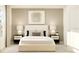 Inviting bedroom with neutral decor, comfortable bed, bedside tables, and ample natural light at 463 Puma Loop, Groveland, FL 34736