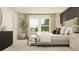 Bedroom showcasing a comfortable bed, modern furniture, and beautiful natural light at 463 Puma Loop, Groveland, FL 34736