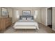 Serene main bedroom with neutral tones, a comfortable bed, and coordinated decor at 1046 Foreshore Ln, Haines City, FL 33844