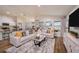Bright and airy living room with modern furnishings, stylish decor, and large windows at 1054 Foreshore Ln, Haines City, FL 33844