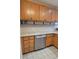 A stainless steel dishwasher with lots of light wood cabinetry and dark hardware at 1524 New Jersey Oaks Ct, Lakeland, FL 33801