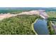 Captured from above is construction surrounded by a natural landscape, complete with a body of water at 2115 Forage Dr, Kissimmee, FL 34746