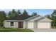 Charming single-story home with a two-car garage, well-maintained lawn, and welcoming curb appeal at 2115 Forage Dr, Kissimmee, FL 34746