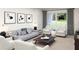 Bright living room with stylish furnishings, neutral tones, and a view to the backyard at 2115 Forage Dr, Kissimmee, FL 34746