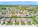 Expansive aerial view of a suburban neighborhood, showcasing well-maintained homes and green spaces at 518 Cortez Dr, Davenport, FL 33837