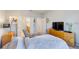 Spacious bedroom with ensuite bathroom access and relaxing neutral color palette at 518 Cortez Dr, Davenport, FL 33837