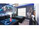 Themed ' bedroom with two beds, Star Wars character statues, and bold colors for a unique design at 3008 Protagonist St, Kissimmee, FL 34746