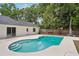 Inviting backyard pool with a large patio and a well-maintained fence provides a private outdoor oasis at 520 Hamlet Dr, Port Orange, FL 32127