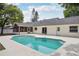 Lovely backyard pool with screened in porch, a large patio and a well-maintained fence creates an outdoor living space at 520 Hamlet Dr, Port Orange, FL 32127