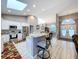 Kitchen with a center island, stainless steel appliances, and breakfast bar seating at 1634 Lady Bowers Trl, Lakeland, FL 33809