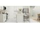 Bright, white kitchen with stainless steel appliances, a center island, and modern bar stool seating at 3414 Howell Dr, Lake Wales, FL 33859