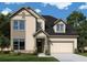 New two-story home featuring a two-car garage and craftsman-style details at 16954 Cedar Valley Cir, Clermont, FL 34711