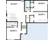Second-story floor plan featuring three bedrooms and a loft at 16954 Cedar Valley Cir, Clermont, FL 34711
