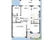 First floor floorplan with garage, kitchen, dining and lanai at 16994 Cedar Valley Cir, Clermont, FL 34711