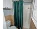 Full bathroom featuring a shower and tub, along with a stylish curtain at 1808 Ashton E Dr, St Cloud, FL 34771