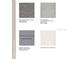 Selection of interior finishes including Shaw carpet, Vancouver Ice tile, Shaker cabinets, and Quartz Pebble White countertops at 2302 Cypress Creek St, Auburndale, FL 33823