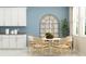 Chic dining area features modern decor, a stylish round table with seating for four, and bright natural light at 2155 Rider Rain Ln, Apopka, FL 32703
