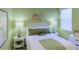 Comfortable bedroom with a plush bed, stylish lamps, and bright, airy window at 2853 Haze Rd, Clermont, FL 34714