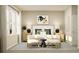 Bright bedroom featuring a comfortable bed, large windows, and chic decor at 2899 Transformation Way, Clermont, FL 34714