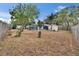 Spacious backyard featuring a screened-in pool and storage shed, perfect for outdoor living and entertaining at 750 Azalea Dr, Bartow, FL 33830