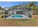 Large backyard featuring a relaxing screened pool area at 750 Azalea Dr, Bartow, FL 33830