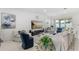 Open concept living room with cozy seating, modern décor, and ample natural light at 921 Fieldstone Way, Haines City, FL 33844
