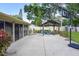 Enjoy this backyard with a patio, gazebo, outdoor seating, and basketball hoop, perfect for relaxing or entertaining at 781 Little Pine Dr, South Daytona, FL 32119