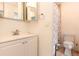 Well-maintained bathroom with white vanity, updated fixtures, and tiled shower/tub at 781 Little Pine Dr, South Daytona, FL 32119