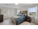 Brightly lit bedroom with wood flooring, large window, and contemporary furnishings at 3550 Rodrick Cir, Orlando, FL 32824