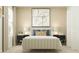 Beautiful bedroom with a bed, window, lamps and neutral decor at 1181 Hour Glass Rd, Lakeland, FL 33801