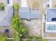 Close aerial view of a home and a roof surrounded by mulch at 2769 Corrigan Dr, Deltona, FL 32738