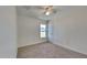 Bright bedroom with neutral carpet, a ceiling fan and a window for great natural light at 4601 Glencrest Loop, St Cloud, FL 34772