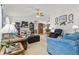 Comfortable living room with couches, ceiling fan, and nice decorations at 4846 Colonnades Club Blvd, Lakeland, FL 33811