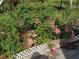 A garden with roses and greenery is shown alongside a paved walkway in this property's outdoor space at 115 Marjorie Ave, Auburndale, FL 33823