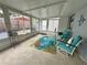 Bright sunroom features neutral flooring, white brick walls, and seating areas with stylish coastal rug at 1618 Pineberry St, Lakeland, FL 33803
