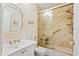 Tastefully designed bathroom featuring a glass shower, white vanity, and elegant fixtures at 2121 Escobar Ave, Lady Lake, FL 32159