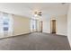 Bright bedroom with natural light, ceiling fan, and two closets at 392 Summer Squall Rd, Davenport, FL 33837