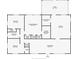 This floor plan shows four bedrooms, an open kitchen, living room, and an outdoor patio at 1002 Ne 1St St, Mulberry, FL 33860