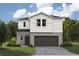 Charming two-story home featuring a craftsman-style design, a two-car garage, and a well-maintained lawn at 4039 Gardenia Ave, Lake Hamilton, FL 33851