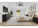 Modern bedroom with stylish decor, soft carpet, and a bright window view at 421 Sierra Mike Blvd, Lake Alfred, FL 33850