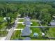 Aerial view of homes in neighborhood with lush tree coverage featuring above-ground pools at 4730 Se 141St Pl, Summerfield, FL 34491