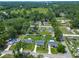 Neighborhood aerial view showcasing homes with green yards and above-ground pools at 4730 Se 141St Pl, Summerfield, FL 34491