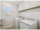 Bright laundry room with ample cabinet space and modern appliances at 4950 Chase Ct, St Cloud, FL 34772